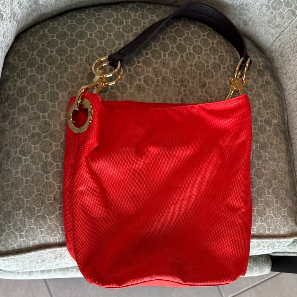 JPK Paris 75 Orange Nylon Bucket Bag with Gold Accents